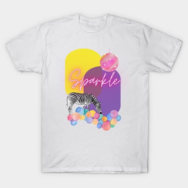 sparkle up your life - zebra T-Shirt by PrintsHessin